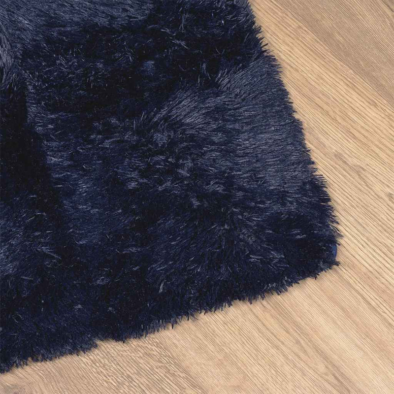 Covor shaggy cu pom înalt, NAVARRA, bleumarin, 60x100 cm