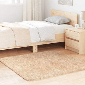 Covor shaggy cu pom înalt, NAVARRA, bej, 120x120 cm, poliester