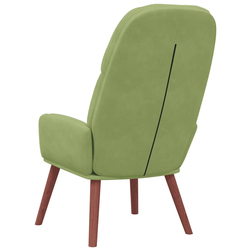 Scaun de relaxare, verde deschis, catifea
