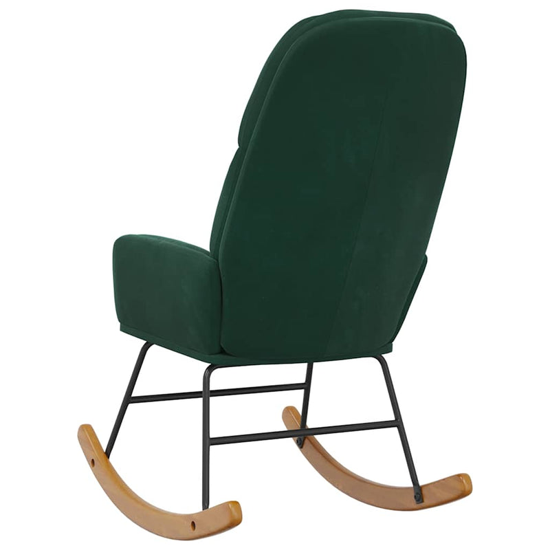 Scaun balansoar, verde închis, catifea