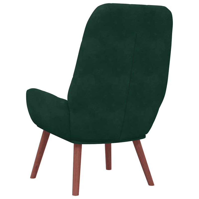 Scaun de relaxare, verde închis, catifea