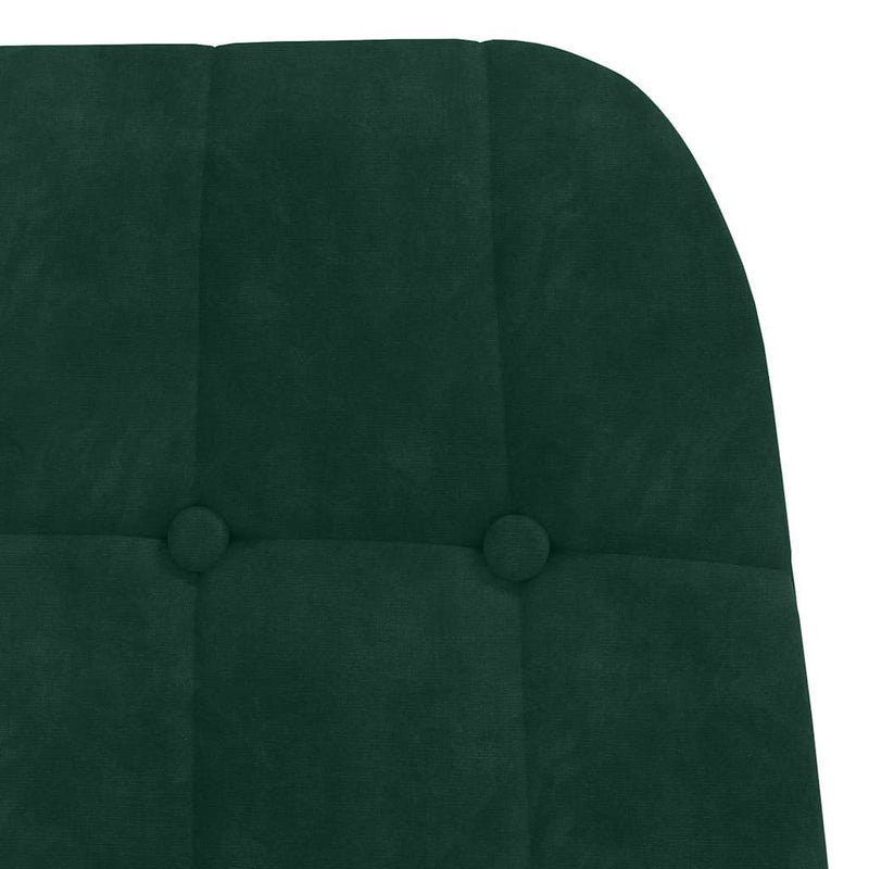 Scaun de relaxare, verde închis, catifea