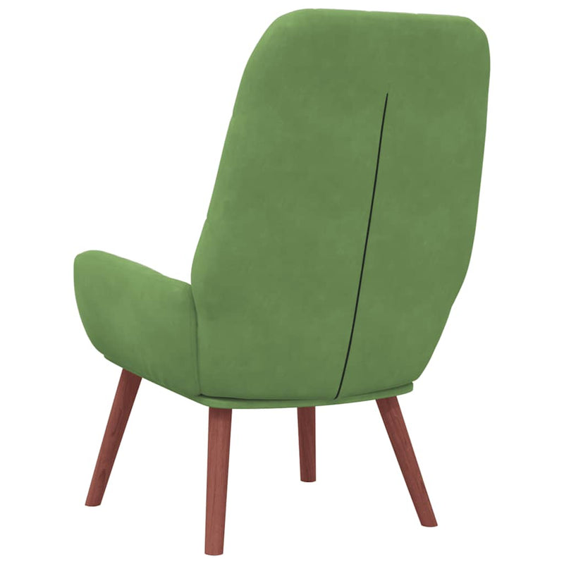 Scaun de relaxare, verde deschis, catifea