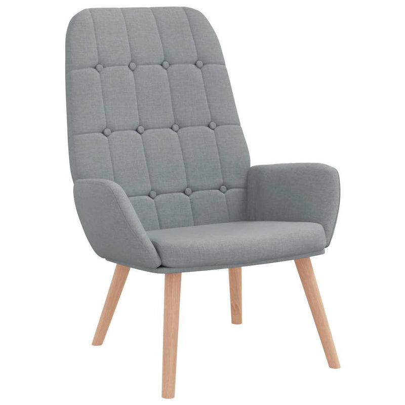 Scaun de relaxare, gri deschis, material textil