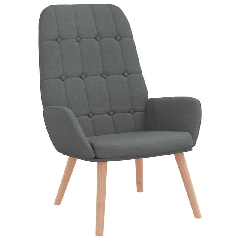 Scaun de relaxare, gri închis, material textil