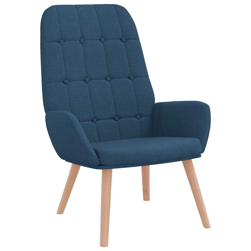 Scaun de relaxare, albastru, material textil
