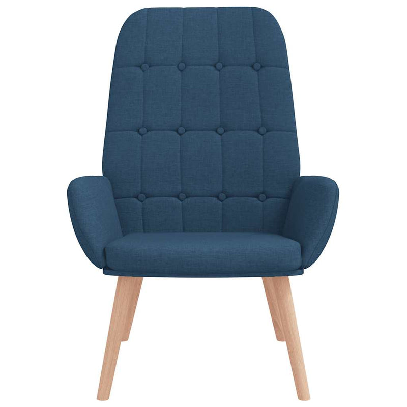 Scaun de relaxare, albastru, material textil