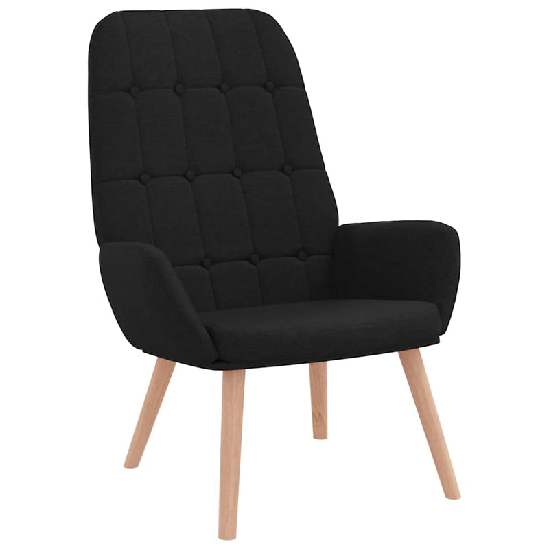 Scaun de relaxare, negru, material textil