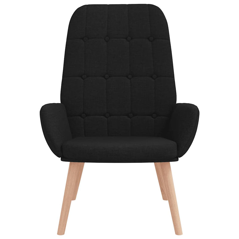 Scaun de relaxare, negru, material textil