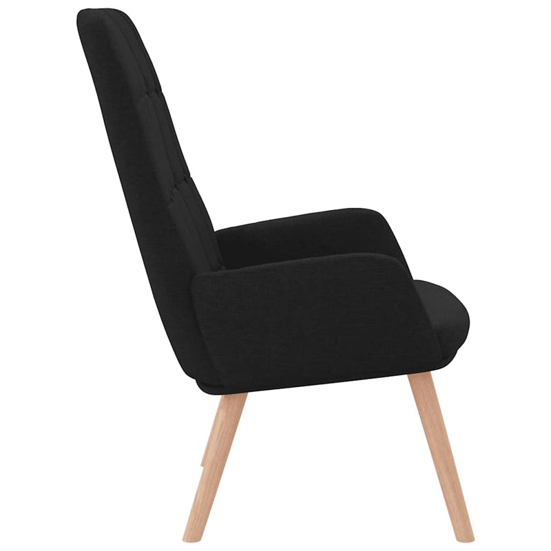 Scaun de relaxare, negru, material textil