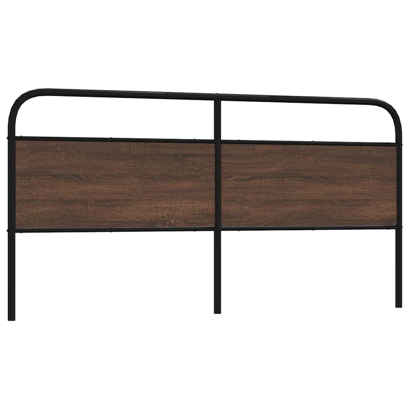 Tăblie de pat de schimb, stejar maro, 180 cm, lemn prelucrat și oțel