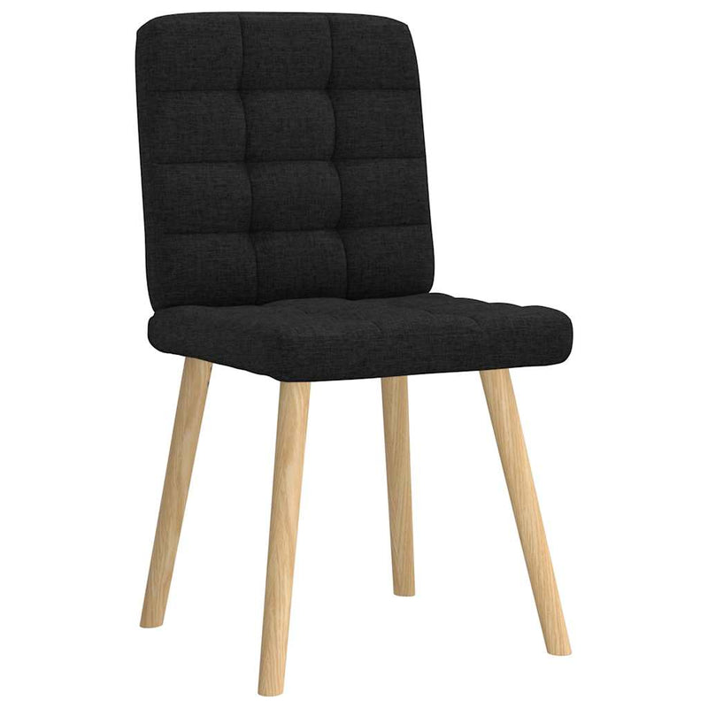 Scaune de bucătărie, 4 buc., negru, material textil