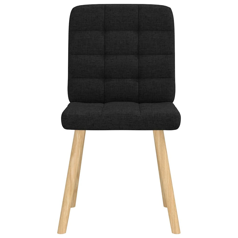 Scaune de bucătărie, 4 buc., negru, material textil