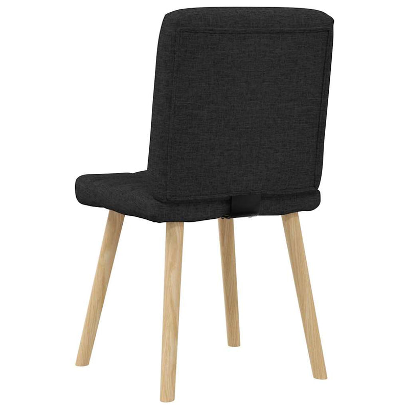 Scaune de bucătărie, 4 buc., negru, material textil