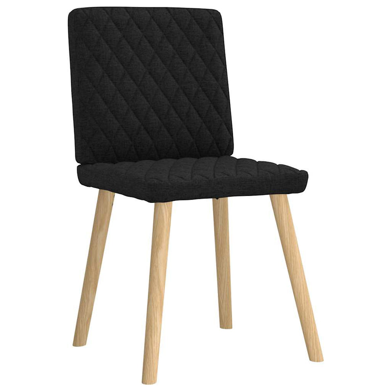 Scaune de bucătărie, 4 buc., negru, material textil