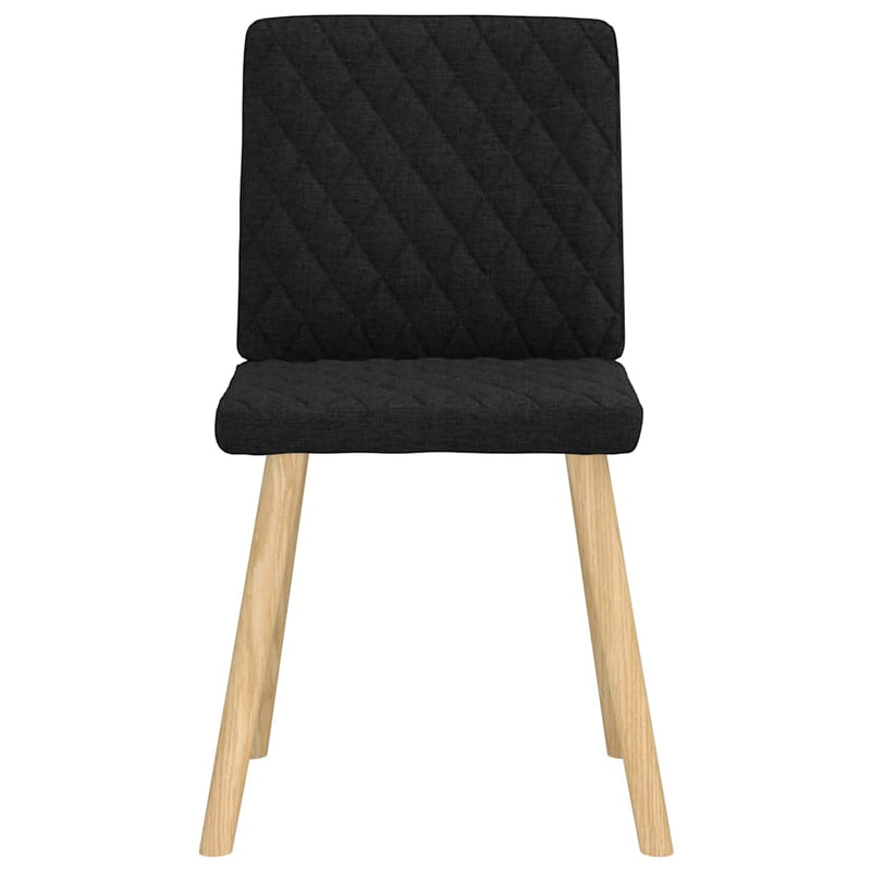 Scaune de bucătărie, 4 buc., negru, material textil