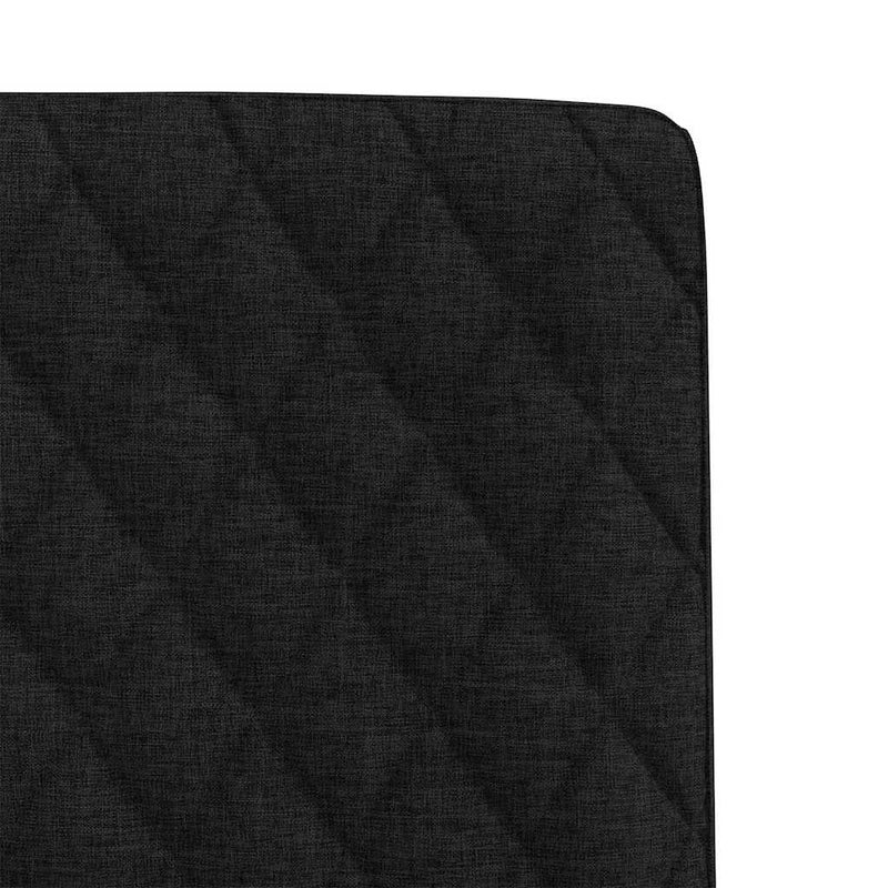 Scaune de bucătărie, 4 buc., negru, material textil