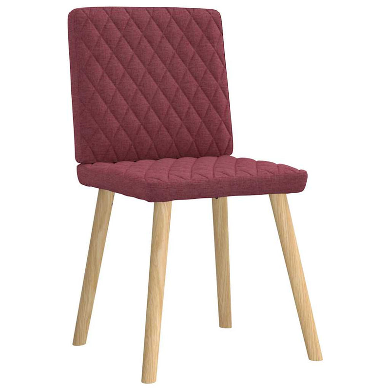 Scaune de bucătărie, 4 buc., roșu vin, material textil
