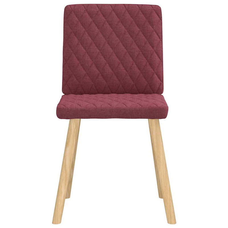 Scaune de bucătărie, 4 buc., roșu vin, material textil