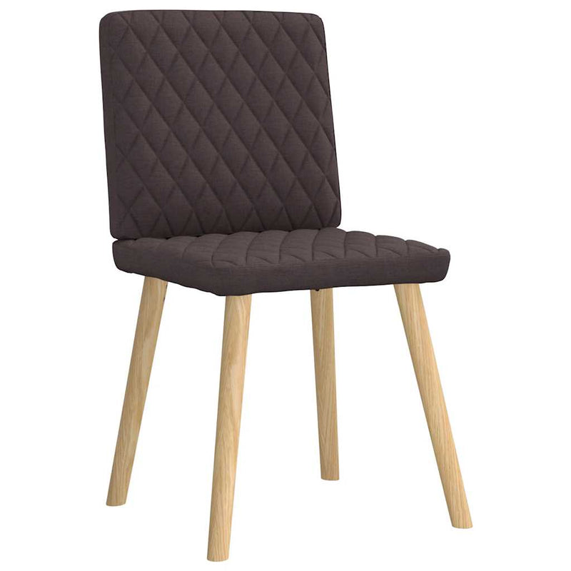 Scaune de bucătărie, 4 buc., maro închis, material textil
