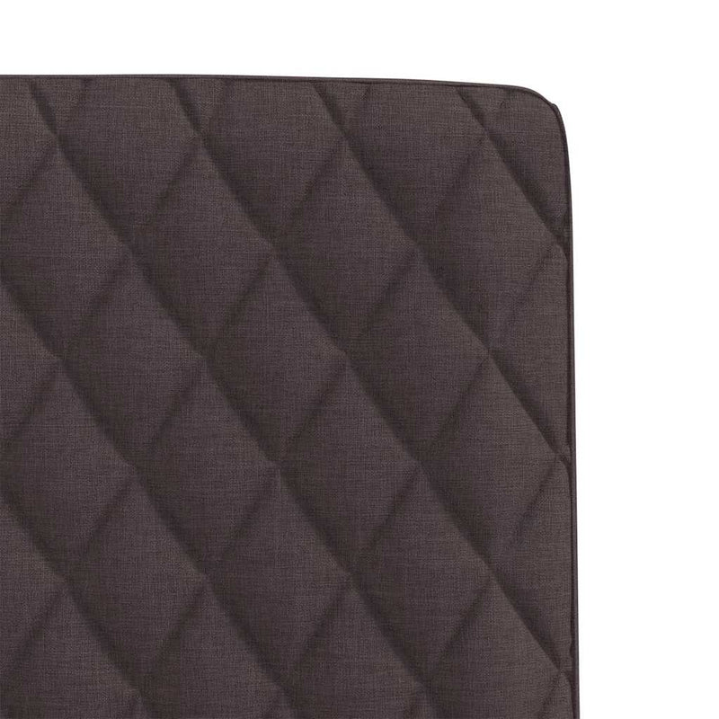 Scaune de bucătărie, 4 buc., maro închis, material textil