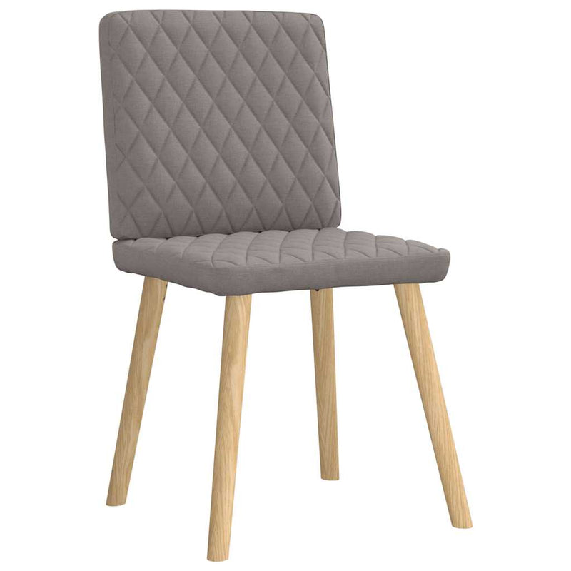 Scaune de sufragerie, 4 buc., gri taupe, material textil
