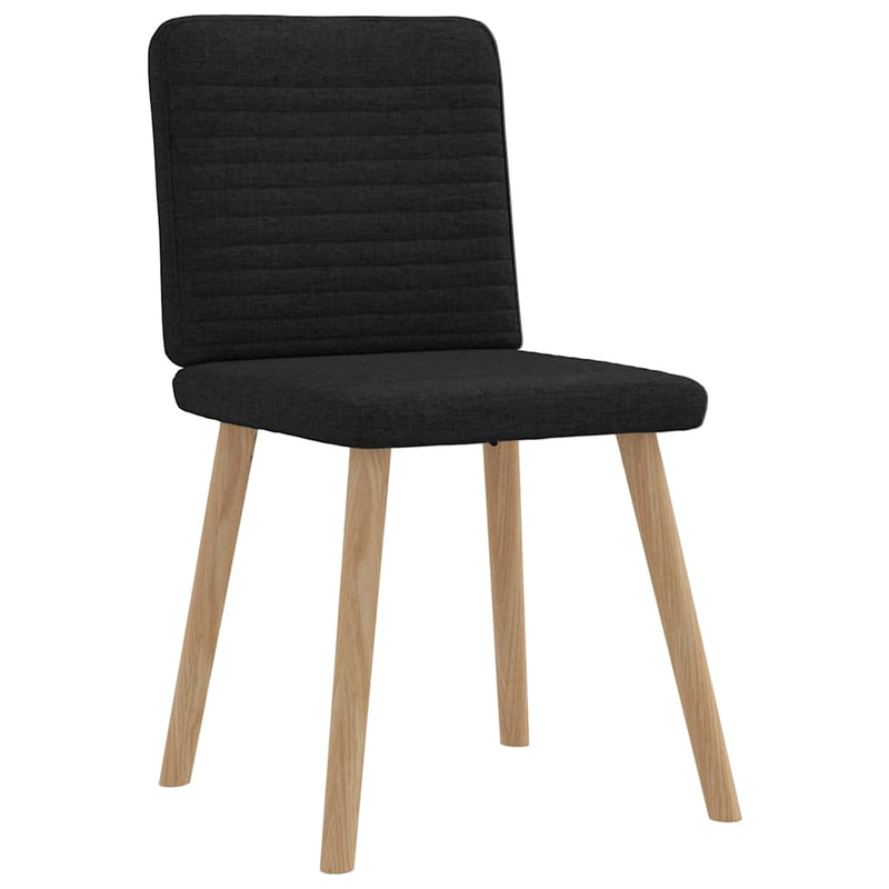 Scaune de bucătărie, 4 buc., negru, material textil