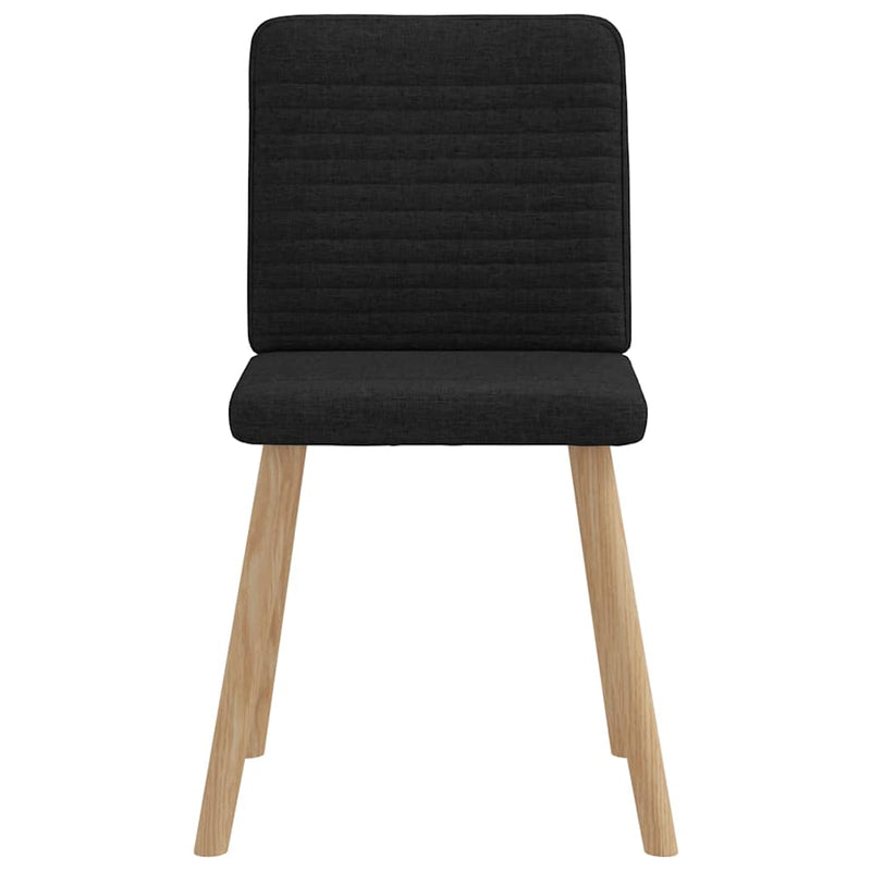 Scaune de bucătărie, 4 buc., negru, material textil