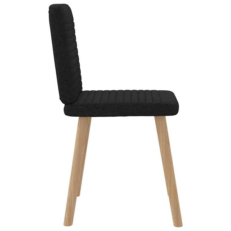 Scaune de bucătărie, 4 buc., negru, material textil