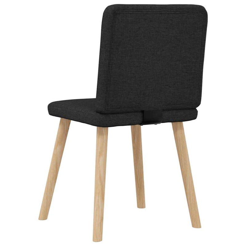 Scaune de bucătărie, 4 buc., negru, material textil