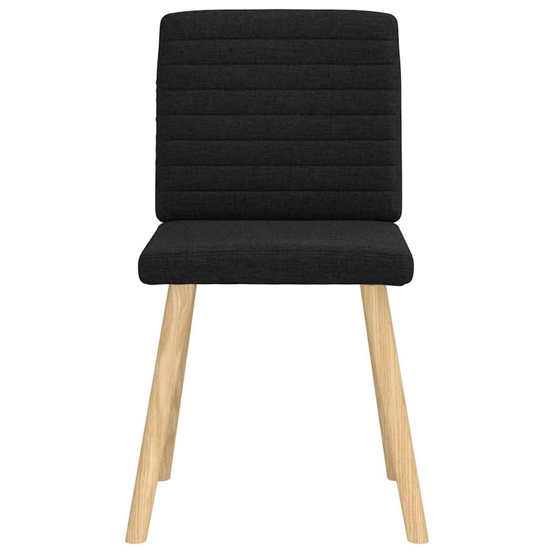 Scaune de bucătărie, 4 buc., negru, material textil