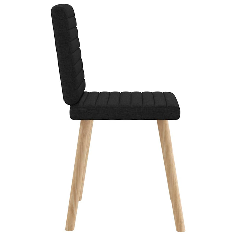 Scaune de bucătărie, 4 buc., negru, material textil