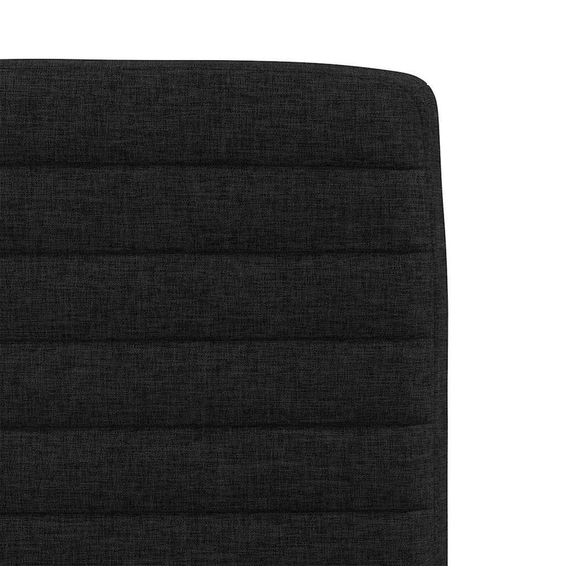 Scaune de bucătărie, 4 buc., negru, material textil