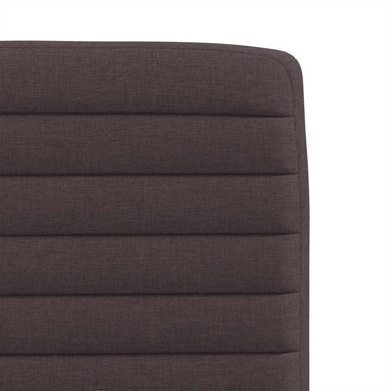 Scaune de bucătărie, 4 buc., maro închis, material textil