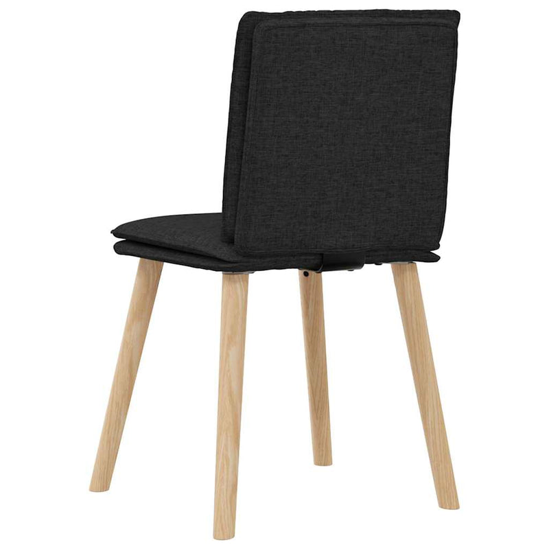 Scaune de bucătărie, 4 buc., negru, material textil