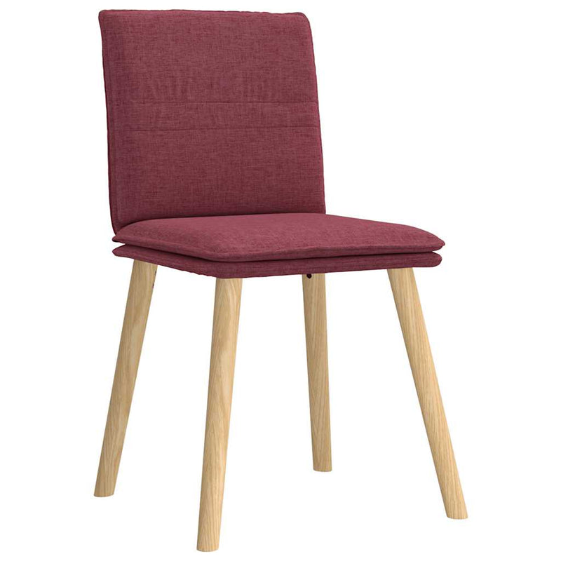 Scaune de bucătărie, 4 buc., roșu vin, material textil