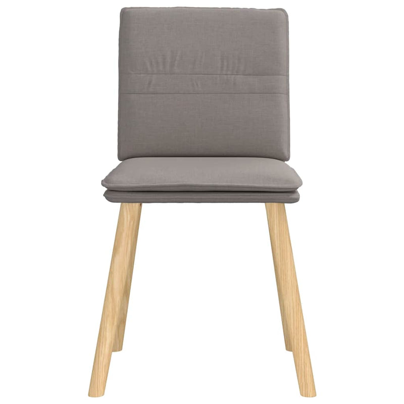 Scaune de sufragerie, 4 buc., gri taupe, material textil