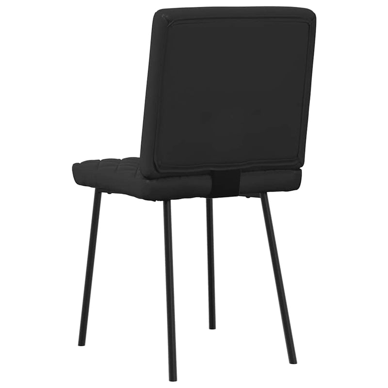 Scaune de sufragerie, 6 buc., negru, piele ecologică