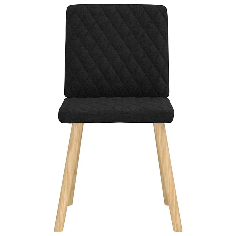 Scaune de sufragerie 6 buc. negru material textil