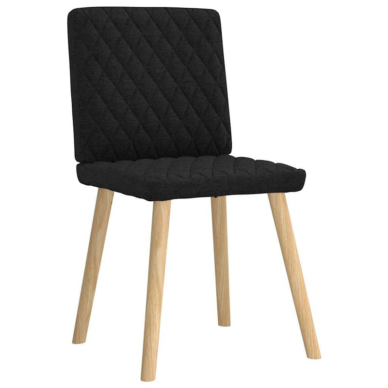 Scaune de sufragerie 6 buc. negru material textil