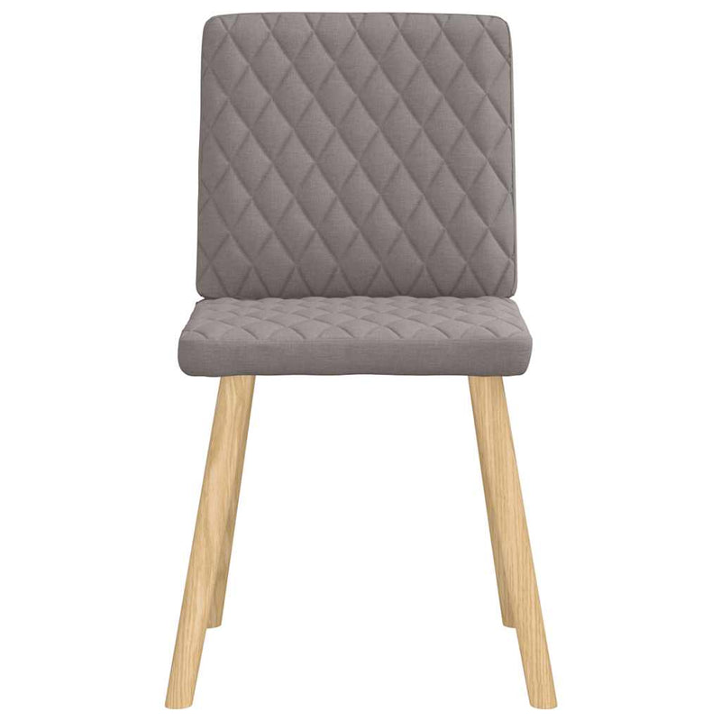 Scaune de sufragerie, 6 buc., gri taupe, material textil
