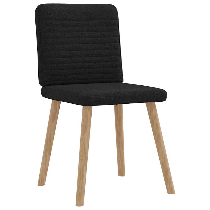 Scaune de sufragerie 6 buc. negru material textil