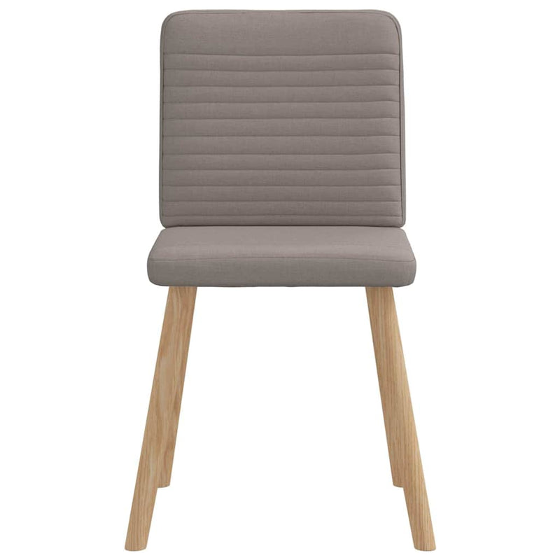 Scaune de sufragerie, 6 buc., gri taupe, material textil