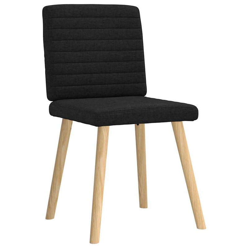 Scaune de sufragerie 6 buc. negru material textil