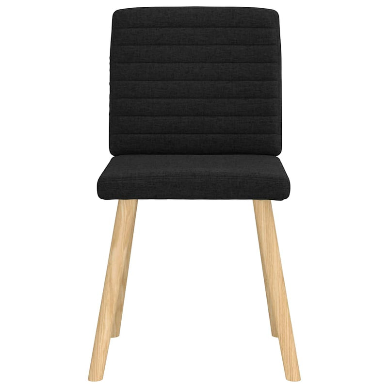 Scaune de sufragerie 6 buc. negru material textil