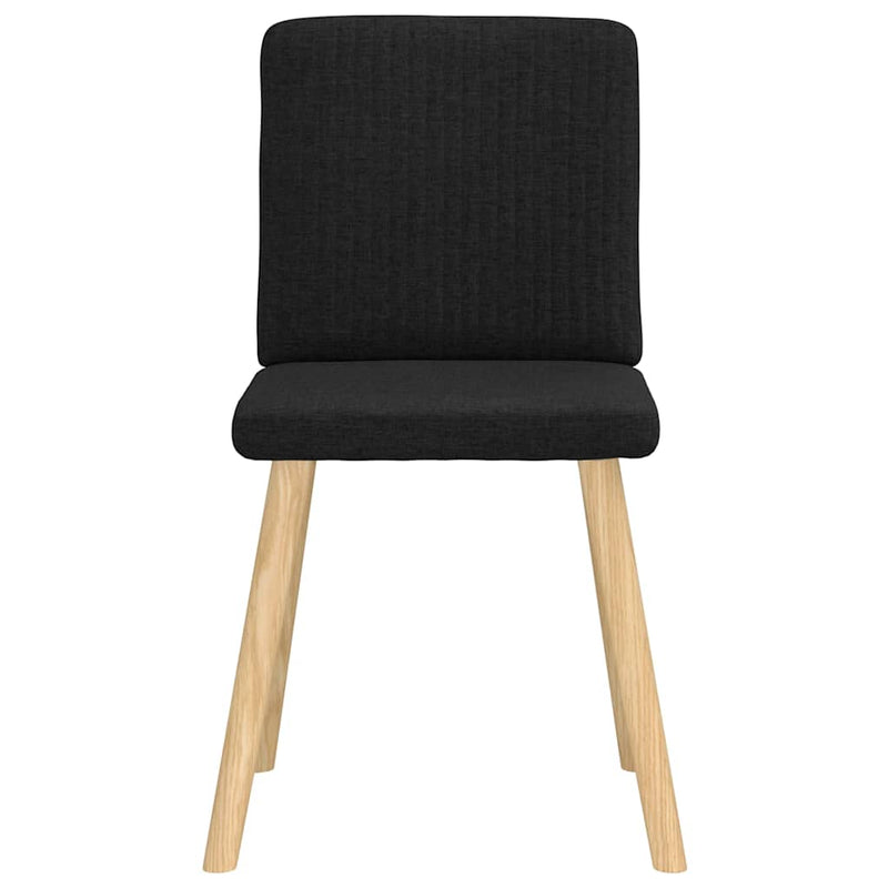 Scaune de sufragerie 6 buc. negru material textil