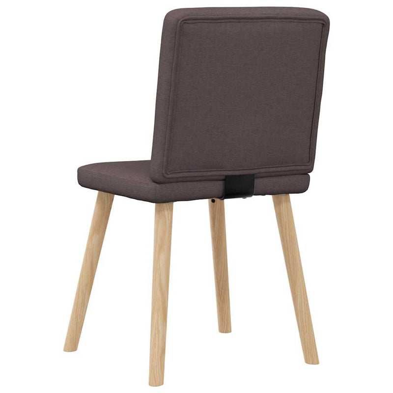 Scaune de bucătărie, 6 buc., maro închis, material textil