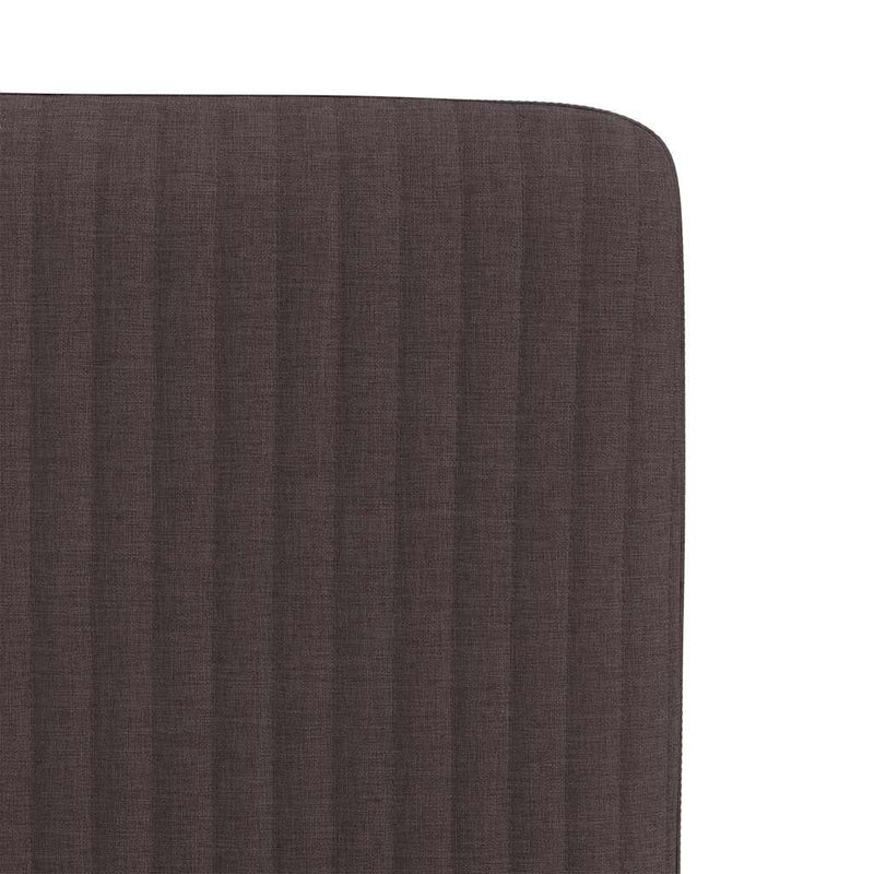Scaune de bucătărie, 6 buc., maro închis, material textil