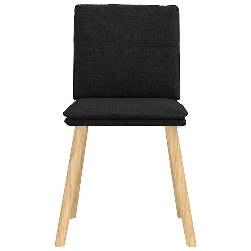Scaune de sufragerie 6 buc. negru material textil