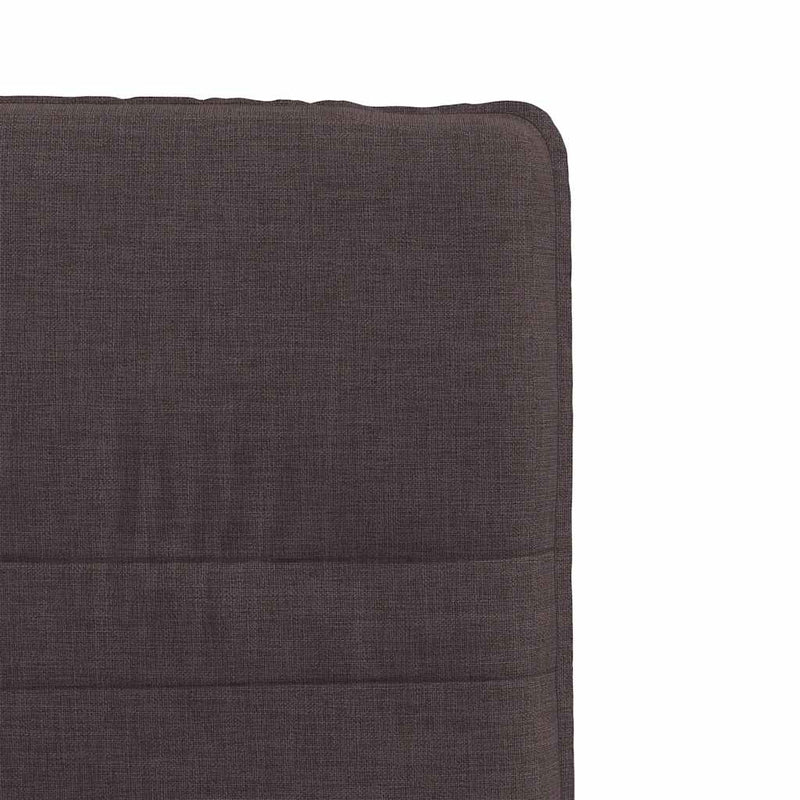 Scaune de bucătărie, 6 buc., maro închis, material textil